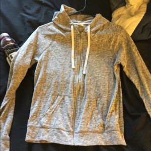 Gray zip up size medium